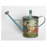 AN EMBOSSED TIN LITHO VICTORIAN TOY WATERING CAN