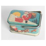 A TIN LITHO SANTA CLAUS BISCUIT TIN CIRCA 1920