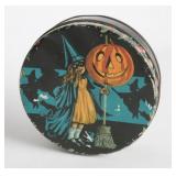 A HALLOWEEN THEME TIN LITHO BISCUIT TIN