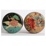 PIED PIPER AND MOTHER GOOSE LITHOGRAPHED TINS