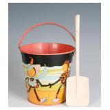 A FANTASY FIGURES SAND PAIL SIGNED FERN BISEL PEAT