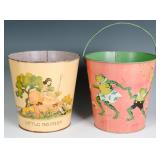 TWO OHIO ART VINTAGE TIN LITHO CHILD