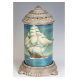 CIRCA 1930 MOTION LAMP WITH A NAUTICAL SCENE