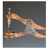 ANTIQUE TANGENT LEVER TWO-PIECE CORKSCREW