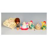 A COLLECTION OF VINTAGE CELLULOID TOYS