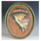 A CIRCA 1915 ANTIQUE TIN LITHO SERVING TRAY