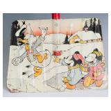 A DISNEY TIN LITHO SHOVEL WITH MICKEY & DONALD