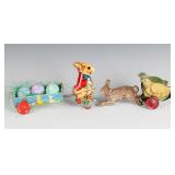 CIRCA 1910 AND 1950 TIN LITHO EASTER TOYS