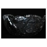 A LARGE ABP CUT GLASS PUNCH BOWL