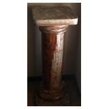 A HANDSOME PAIR OF LARGE POLISHED ONYX PEDESTALS