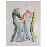 AFTER SALVADOR DALI BLOCK PRINT LE DANSE ESTRADA