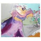 A COLOR LITHOGRAPH SIGNED 