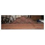 ANTIQUE CAST IRON ARCHITECTURAL PEDIMENT & FRIEZE