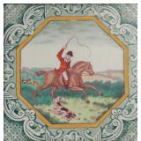 A MINTON VICTORIAN HUNT THEME TRANSFER TILE
