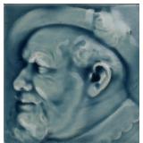 A 19TH CENTURY VICTORIAN PORTRAIT TILE