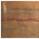 A RARE LA SA TYPE GLAZE TILE, CHARLES SEBAUGH 1923