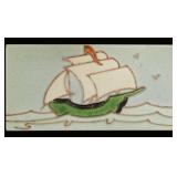 AN ARTS AND CRAFTS INFLUENCE TILE SIGNED WHEELING