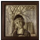 AN 1881 ENGLISH ART TILE ATTRIBUTED T.R. BOOTE