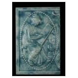 A 19TH C. VICTORIAN EMBOSSED TILE MARKED TRENT