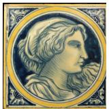 A CONTINENTAL ART TILE CIRCA 1900