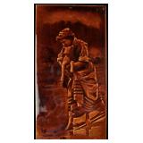 A 19TH C. VICTORIAN ART TILE TITLED 