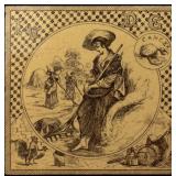 A MINTON HOLLIS JUNE CANCER VICTORIAN ZODIAC TILE