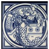 A MINTON MOYR SMITH CINDERELLA SERIES TILE