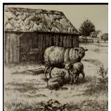 A MINTON BROWN TRANSFER ART TILE