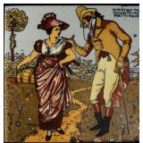 WHEELING TILE TRIVET ATTRIBUTED TO WALTER CRANE