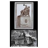 TWO CERAMIC CALENDARS DATED 1895 AND 1921