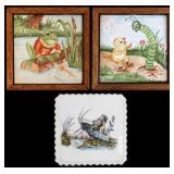 TWO MID 20TH CENTURY STORYBOOK ILLUSTRATION TILES