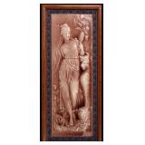 LARGE VERTICAL VICTORIAN TILE W/CLASSICAL MAIDEN