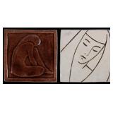 TWO MID 20TH CENTURY MODERNIST ART TILES