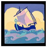 A GOOD EARLY 20TH C. TERRA COTTA ART TILE