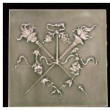 A LATE 19TH C. VICTORIAN FIREPLACE SURROUND TILE