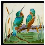 AN ENGLISH MAJOLICA GLAZE TRIVET