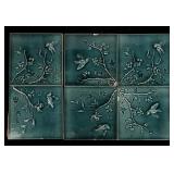 A SET OF SIX VICTORIAN FIREPLACE SURROUND TILES