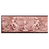A VICTORIAN NEOCLASSICAL TILE TRIPTYCH HEADER