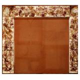 A LARGE VICTORIAN FIREPLACE SURROUND W/ DOGS, ELK