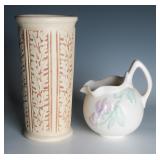 TWO WELLER ART POTTERY PIECES