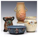 A COLLECTION OF WELLER ART POTTERY VASES