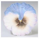 A FRENCH HAND-DECORATED ORCHID PLATE