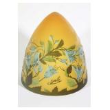 A CAMEO GLASS LAMPSHADE SIGNED GALLE