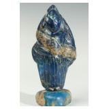 A GOOD ANTIQUE CHINESE CARVED LAPIS HARDSTONE