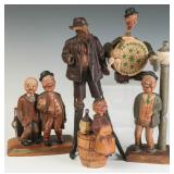 VINTAGE & ANTIQUE GERMAN WOOD CARVINGS INCL ANRI