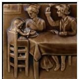 A MAW & CO VICTORIAN ART TILE W/ FIGURES IN RELIEF