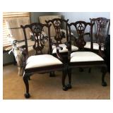 MAITLAND SMITH MAHOGANY CHIPPENDALE ARM CHAIRS