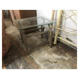 glass top side table/ night stand