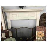 white mantel / fireplace surround