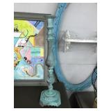 candlestick holder blue/green